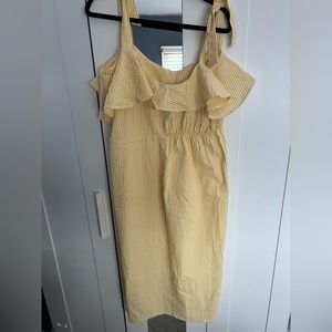 A NEW DAY. Yellow and White striped dress. Size Large